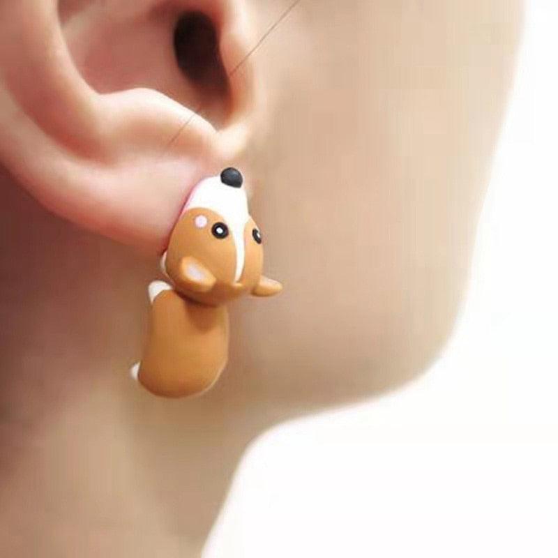 Adorable Cartoon Animal Bite Stud Earrings for Women | Playful Animal Ear Jewelry | Quirky and Fun Gifts | Stylish Fashion Accessories